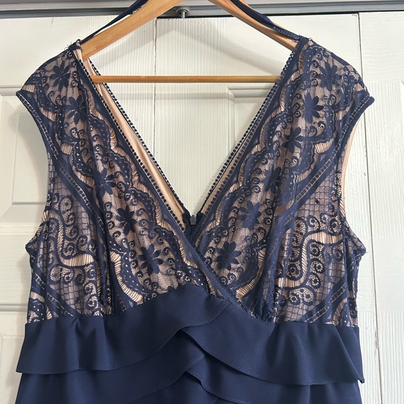 Adrianna Papell Navy Sheath Dress - Picture 4 of 6